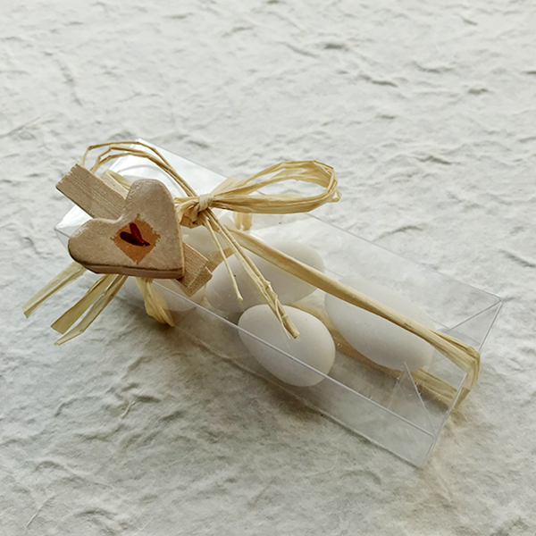 Bomboniera Zuccheriera Con Cuore Traforato In Ceramica Smaltata Bianca H 96 Cm Art 464